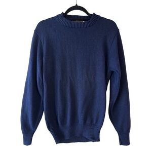Vintage Shetland Wool Blend Knit Sweater Blue Pullover‎ Jacob Reed's Sons